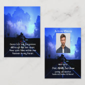 メモリアル祈りの言葉バイクバイクもしくは自転車に乗る人 名刺 (正面/裏面)