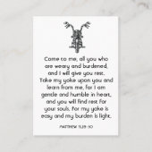 メモリアル祈りの言葉バイクバイクもしくは自転車に乗る人 名刺 (正面)