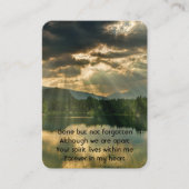 メモリアル祈りの言葉ビューティフルスカイサンライト 名刺 (正面)