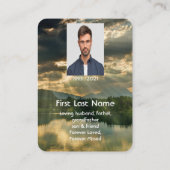 メモリアル祈りの言葉ビューティフルスカイサンライト 名刺 (裏面)