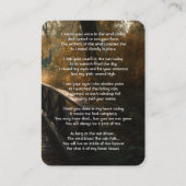 メモリアル祈りの言葉ブリッジ自然風景 名刺 (正面)