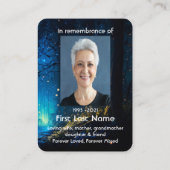 メモリアル祈りの言葉ホタル稲妻バグナイト 名刺 (裏面)