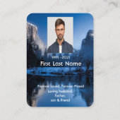 メモリアル祈りの言葉マウンテンレイクウィンタースノー 名刺 (裏面)