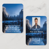 メモリアル祈りの言葉マウンテンレイクウィンタースノー 名刺 (正面/裏面)