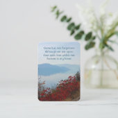 メモリアル祈りの言葉ミストフォグレイク秋 名刺 (スタンド正面)