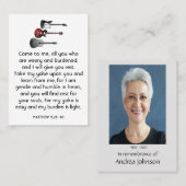 メモリアル祈りの言葉ミュージシャンギター音楽 名刺 (正面/裏面)