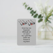 メモリアル祈りの言葉ミュージシャンギター音楽 名刺 (スタンド正面)