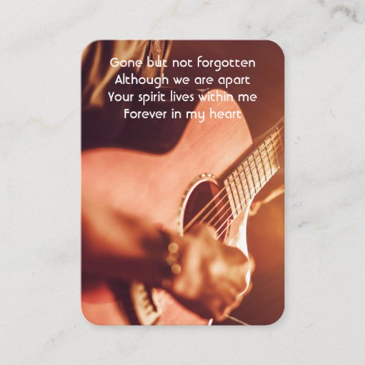 メモリアル祈りの言葉ミュージシャンピアノギターブシン 名刺 (正面)