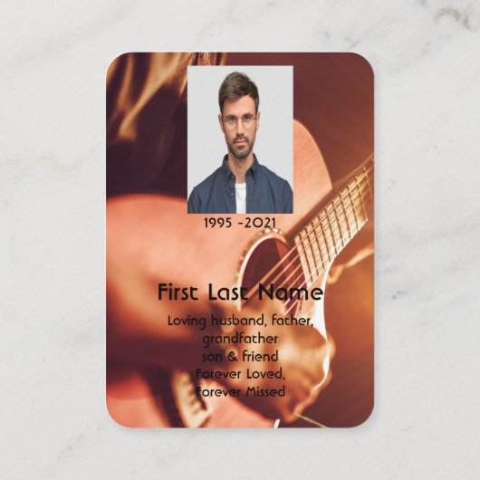 メモリアル祈りの言葉ミュージシャンピアノギターブシン 名刺 (裏面)