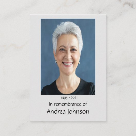 メモリアル祈りの言葉ミュージシャンピアノギター音楽 名刺 (裏面)