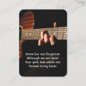 メモリアル祈りの言葉ミュージシャンピアノギター 名刺 (正面)