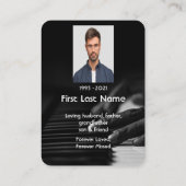 メモリアル祈りの言葉ミュージシャンピアノ音楽 名刺 (裏面)