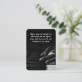 メモリアル祈りの言葉ミュージシャンピアノ音楽 名刺 (スタンド正面)