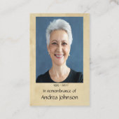 メモリアル祈りの言葉ライター作家書ズ 名刺 (裏面)