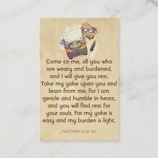 メモリアル祈りの言葉ライター作家書ズ 名刺 (正面)