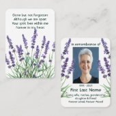 メモリアル祈りの言葉ラベンダーガーデンフラワーフローラ 名刺 (正面/裏面)