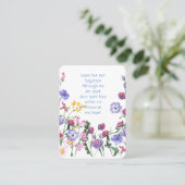 メモリアル祈りの言葉ラベンダーガーデンフラワー 名刺 (スタンド正面)