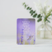 メモリアル祈りの言葉ラベンダーハミングバードガーデン 名刺 (スタンド正面)