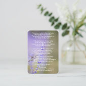 メモリアル祈りの言葉ラベンダーハミングバードガーデン 名刺 (スタンド正面)