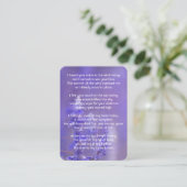 メモリアル祈りの言葉ラベンダーハミングバードガーデン 名刺 (スタンド正面)