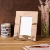 メモリアル祈りの言葉レイクサンライズ自然 レーザー彫刻フレーム (左)