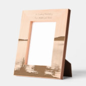 メモリアル祈りの言葉レイクサンライズ自然 レーザー彫刻フレーム (左)