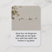 メモリアル祈りの言葉レイクポンドパークゲーゼスワム 名刺 (正面)