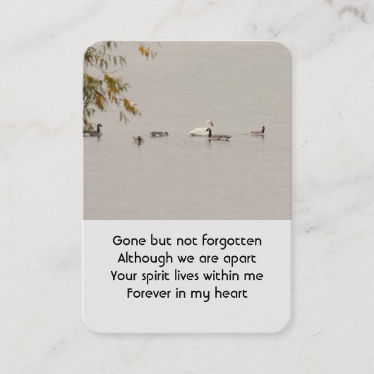 メモリアル祈りの言葉レイクポンドパークゲーゼスワム 名刺 (正面)