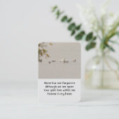 メモリアル祈りの言葉レイクポンドパークゲーゼスワム 名刺 (スタンド正面)