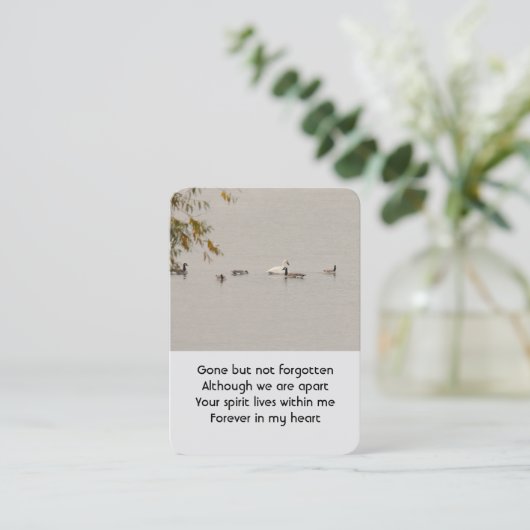 メモリアル祈りの言葉レイクポンドパークゲーゼスワム 名刺 (スタンド正面)