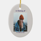 メモリアル祈りの言葉ローンウルフハウリング セラミックオーナメント (正面)