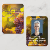 メモリアル祈りの言葉ヴィネヤードワイナリーワインビジネス 名刺 (正面/裏面)