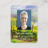 メモリアル祈りの言葉ヴィネヤードワイナリーワイン 名刺 (裏面)