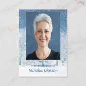 メモリアル祈りの言葉冬霜の雪林 名刺 (裏面)