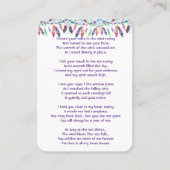 メモリアル祈りの言葉羽毛ボーホトライバル先住民 名刺 (正面)