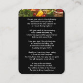 メモリアル祈りの言葉調理師シェフ 名刺 (正面)