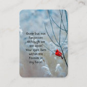 メモリアル祈りの言葉(鳥)ショウジョウコウカンチョウレッドバード 名刺 (正面)