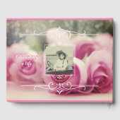 メモリアル祝サービスのライフピンクのバラ ゲストブック (裏面)
