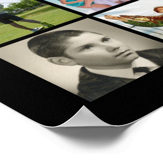 メモリアル祝55の写真コラージュの生活 ポスター (角)