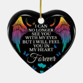 メモリアル私の目であなたに会えない セラミックオーナメント (裏面)