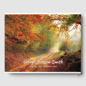 メモリアル秋フォレスト秋あなたの写真を追加 ゲストブック (裏面)