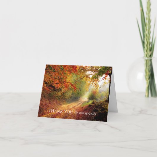 メモリアル秋悔やみや弔慰葬儀サンキューカード サンキューカード (正面)