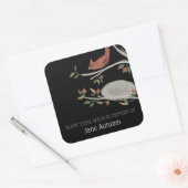 メモリアル種子（鳥）ショウジョウコウカンチョウ秋 スクエアシール (封筒)