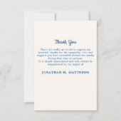 メモリアル米国国旗の写真退役軍人葬儀愛国心 サンキューカード (裏面)