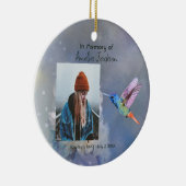 メモリアル美しいガーデンフラワーハミングバード セラミックオーナメント (右)