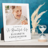 メモリアル美しいモダンライフエレガントシック写真 フォトプラーク (側面)