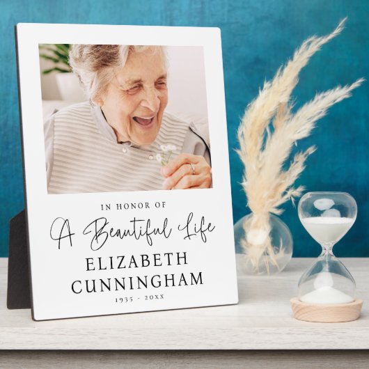 メモリアル美しいモダンライフエレガントシック写真 フォトプラーク (側面)