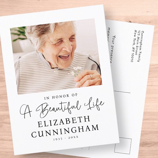 メモリアル美しいモダンライフエレガントシック写真 ポストカード