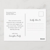 メモリアル美しいモダンライフエレガントシック写真 ポストカード (裏面)