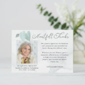 メモリアル葉ウォーターカラー写真感謝してい(Heartful Photo) サンキューカード (スタンド正面)